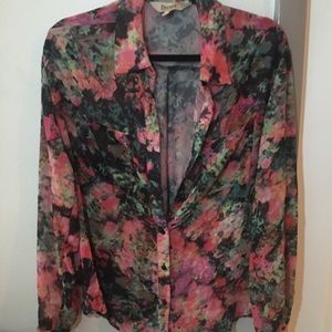 Psychedelic sheer long sleeve